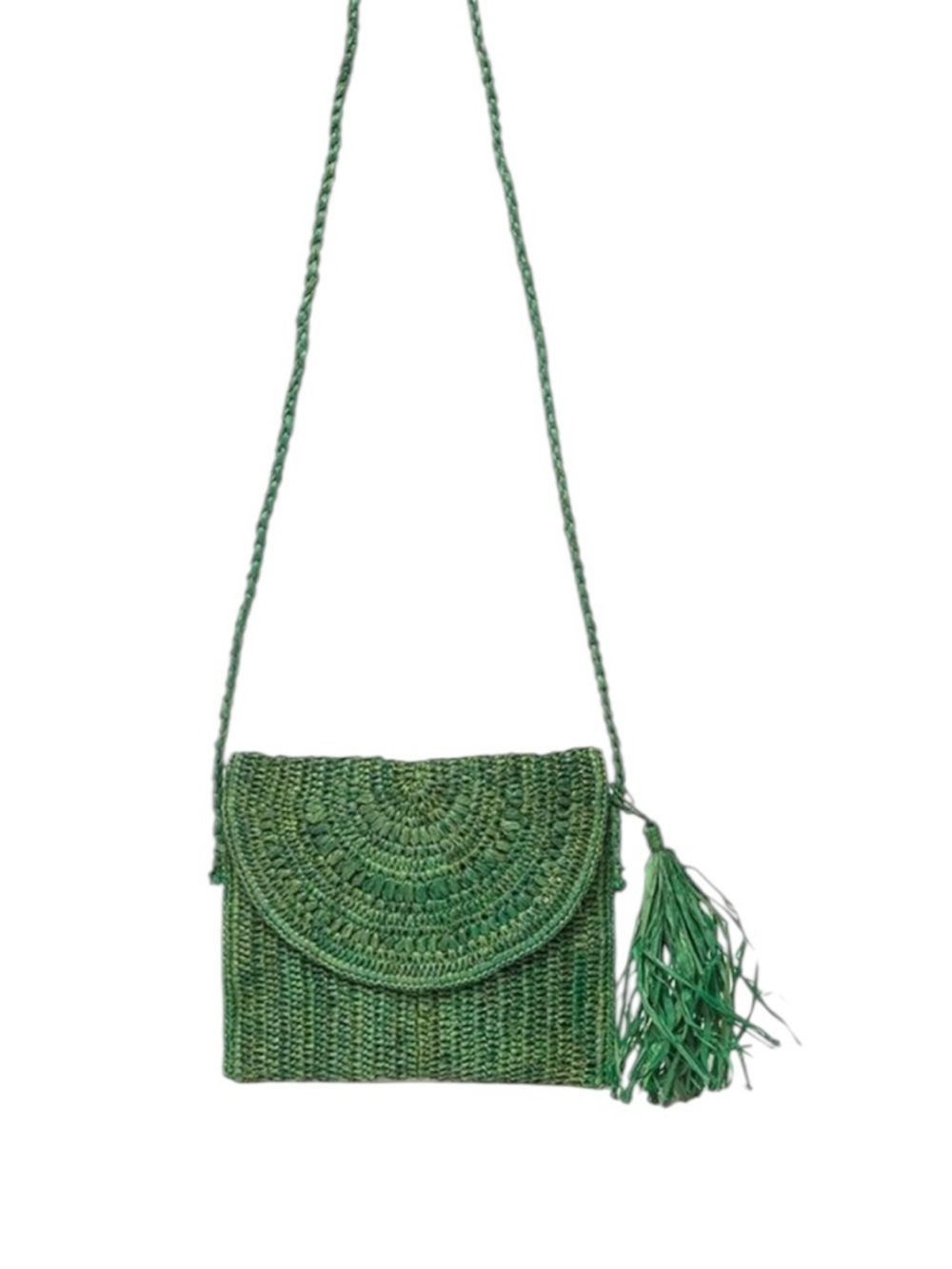 NWT Mar Y Sol Naomi Raffia Shoulder Bag Sage Green - Picture 11 of 11